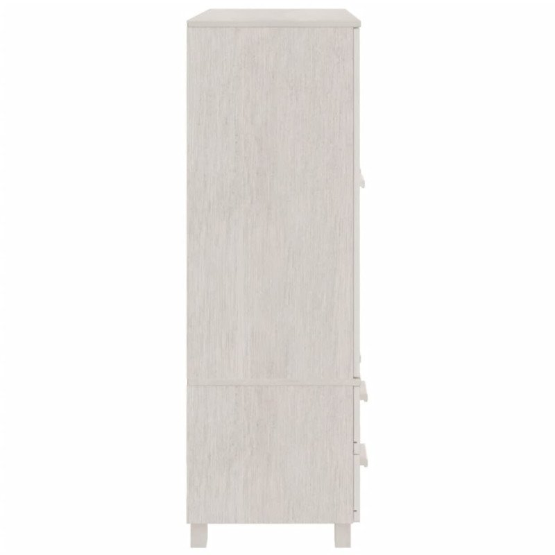 vidaXL Šatník HAMAR, biely 99x45x137 cm, borovicový masív