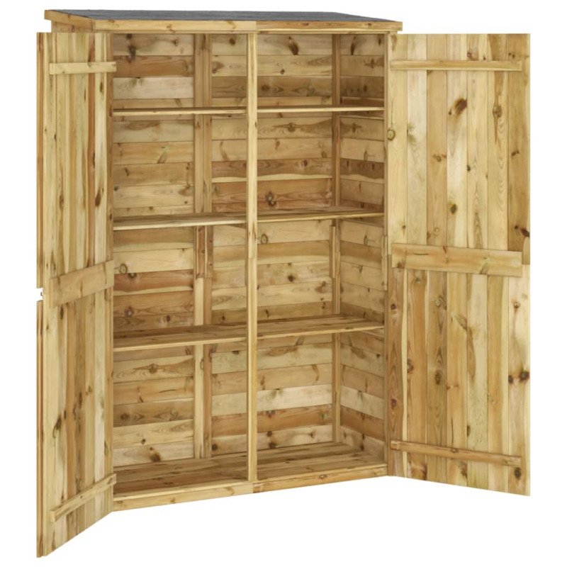 vidaXL Záhradná kôlňa na náradie 123x45x171 cm impregnovaná borovica