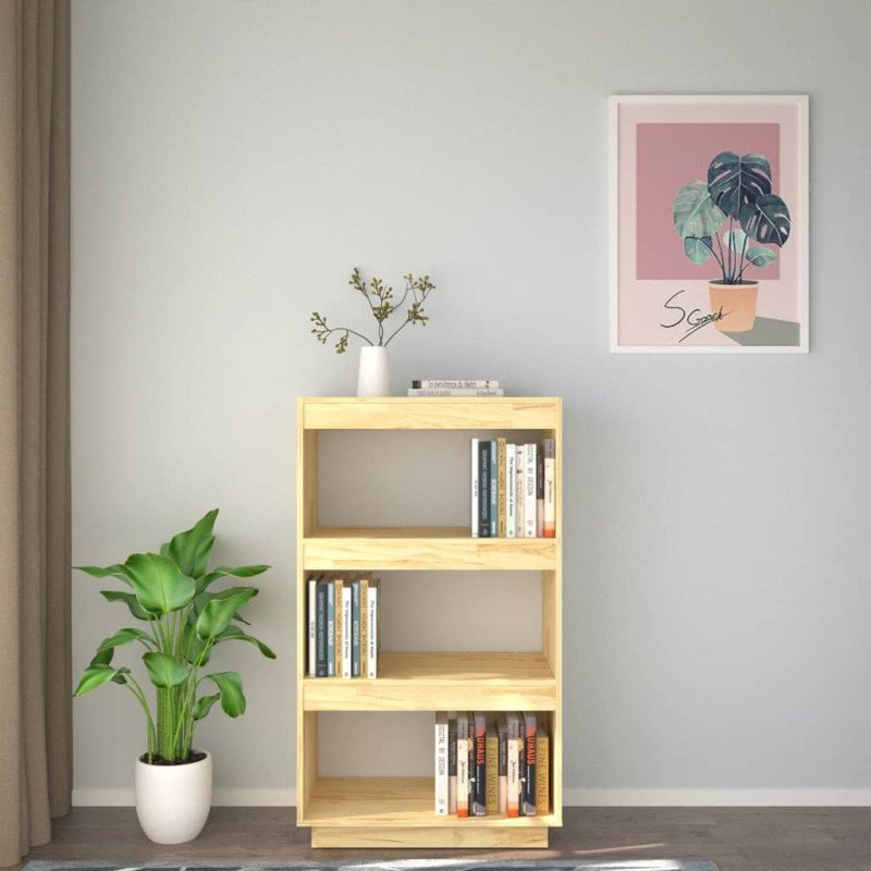 vidaXL Knižnica/deliaca stena 60x35x103 cm, borovicový masív