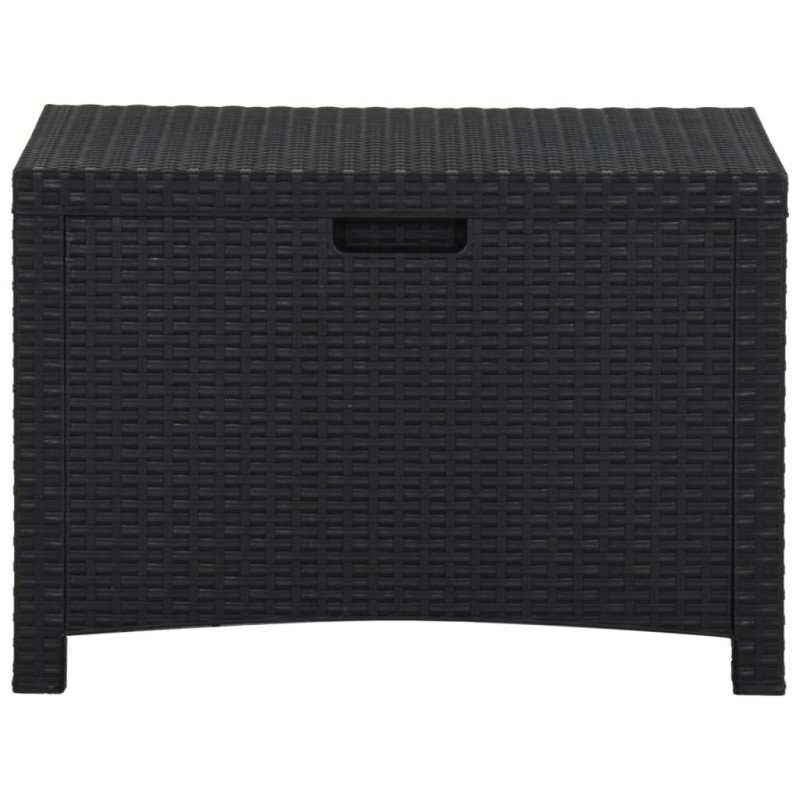 vidaXL Záhradný úložný box 60x54x41 cm, PP ratan, grafitový
