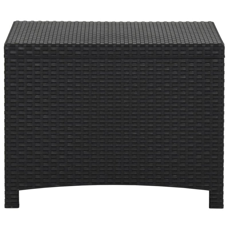 vidaXL Záhradný úložný box 60x54x41 cm, PP ratan, grafitový