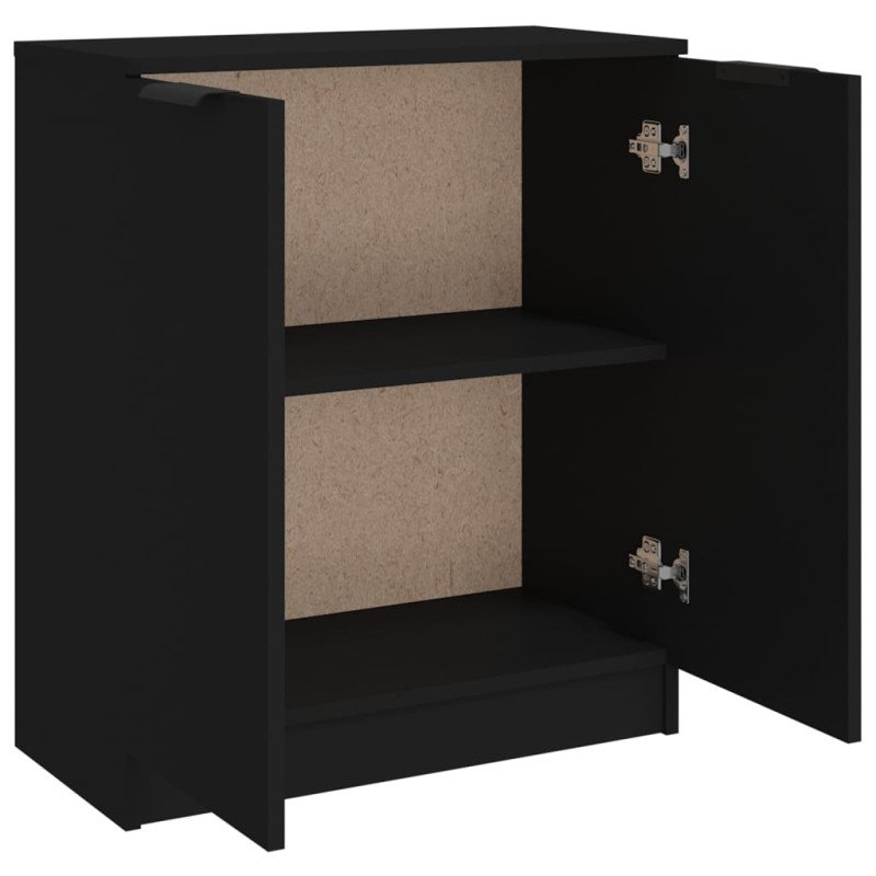 vidaXL Komoda čierna 60x30x70 cm spracované drevo
