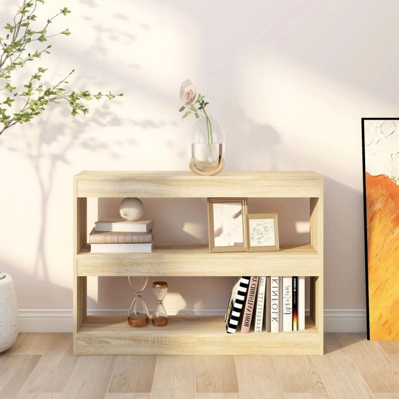 vidaXL Knižnica/deliaca stena dub sonoma 100x30x72 cm