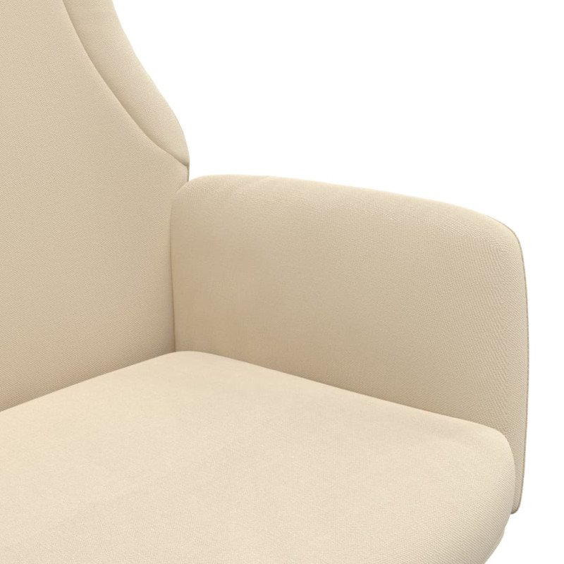 vidaXL Relaxačné kreslo krémové látkové