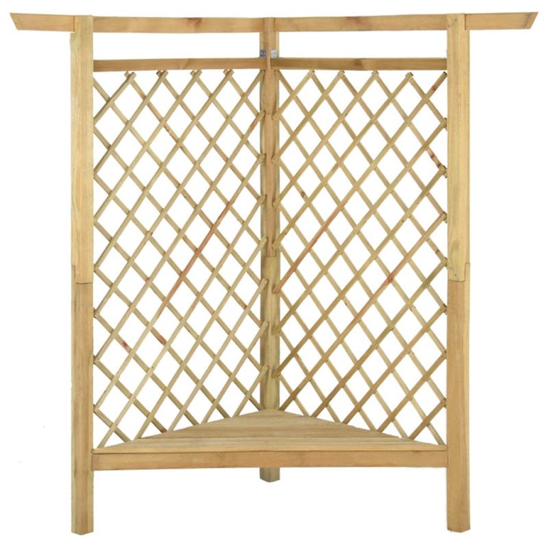 vidaXL Rohová pergola s lavičkou 166x81x174 cm impregnovaná borovica  