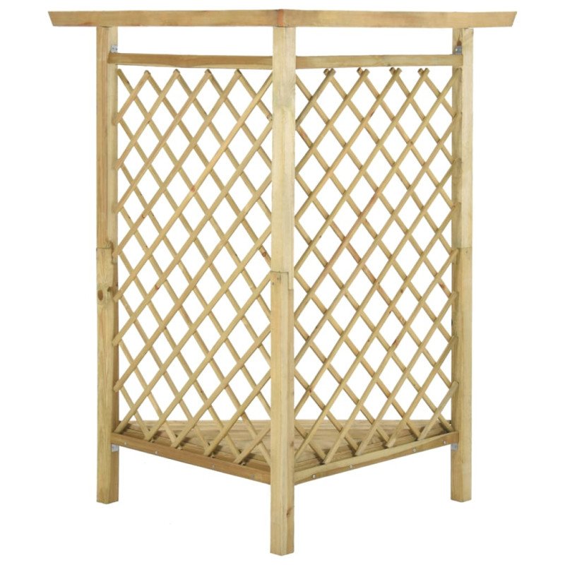 vidaXL Rohová pergola s lavičkou 166x81x174 cm impregnovaná borovica  