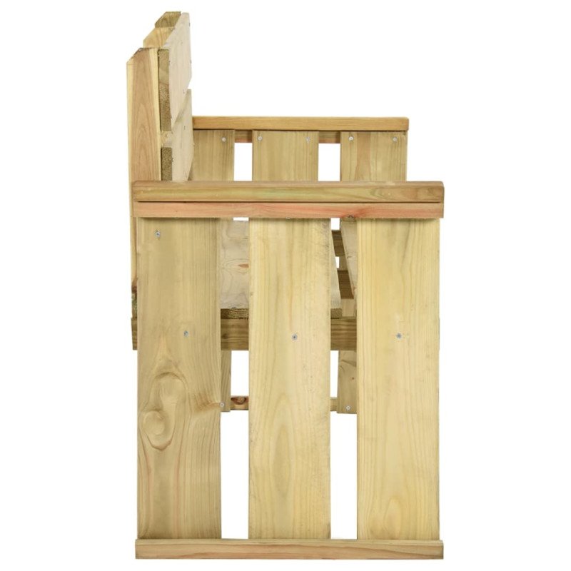 vidaXL Záhradná lavička 121 cm impregnovaná borovica