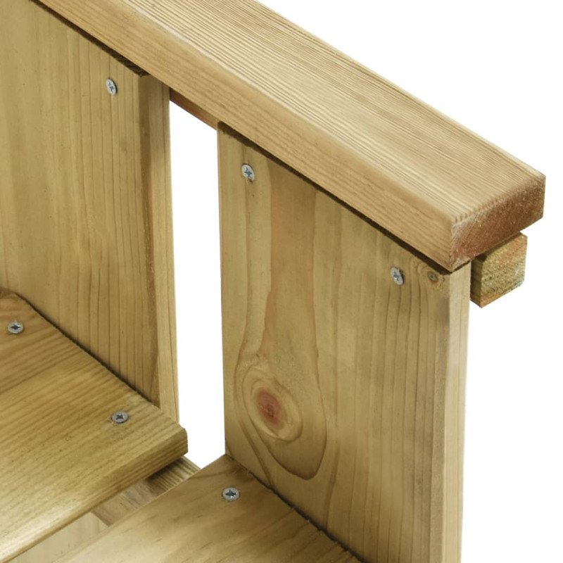 vidaXL Záhradná lavička 121 cm impregnovaná borovica