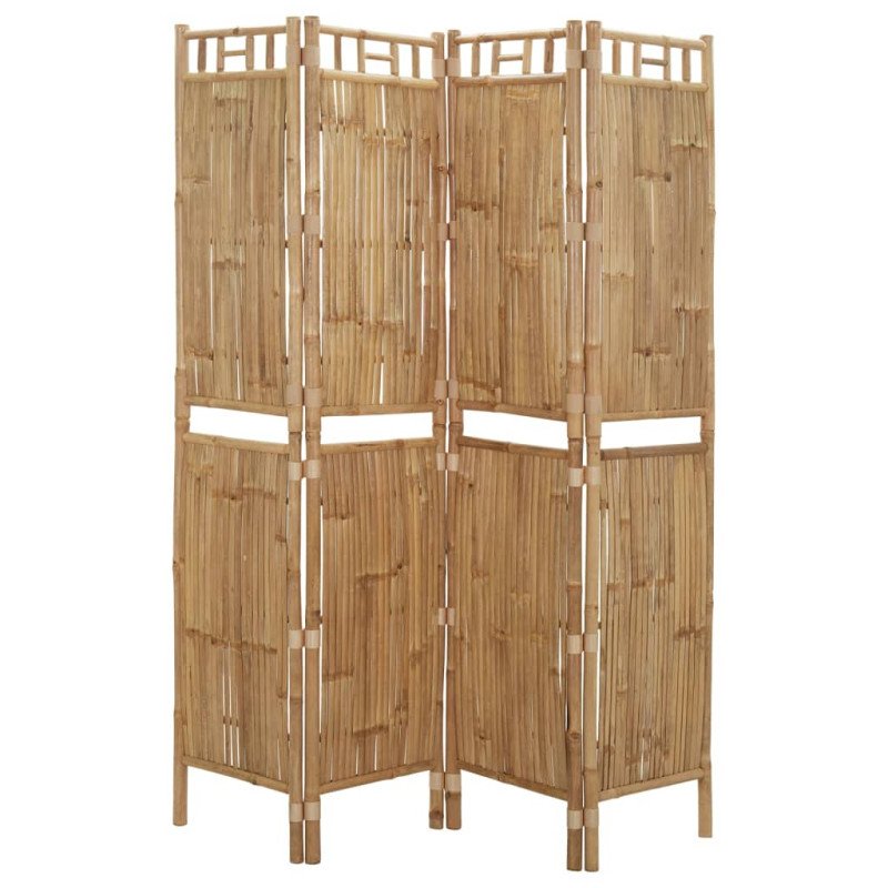 vidaXL Paraván so 4 panelmi bambus 160x180 cm