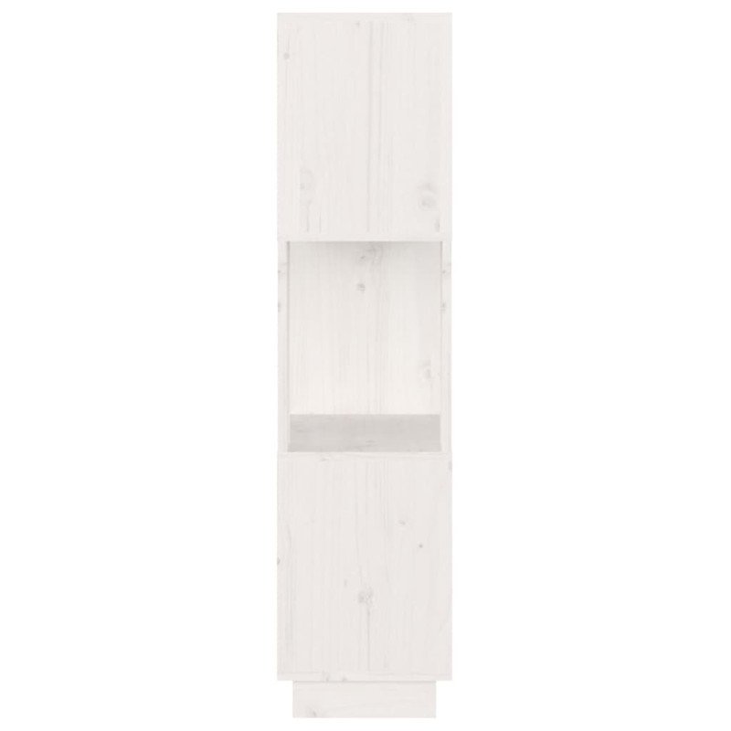 vidaXL Knižnica/deliaca stena biela 51x25x101 cm masívna borovica