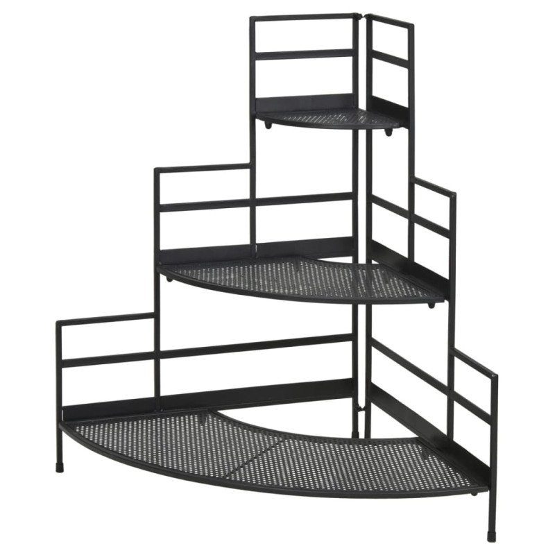 ProGarden Stojan na rastliny rohový 3-poschodový 85 cm