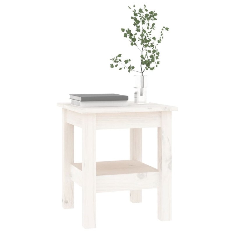 vidaXL Konferenčný stolík biely 35x35x40 borovicový masív