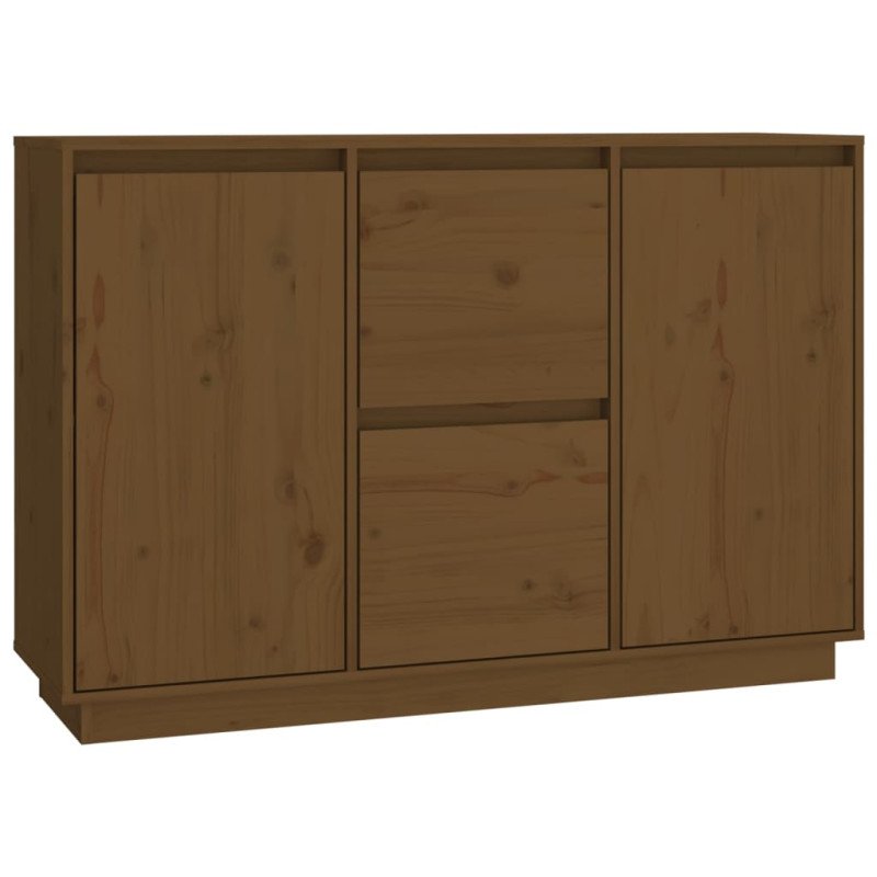 vidaXL Komoda medovo-hnedá 111x34x75 cm masívne borovicové drevo