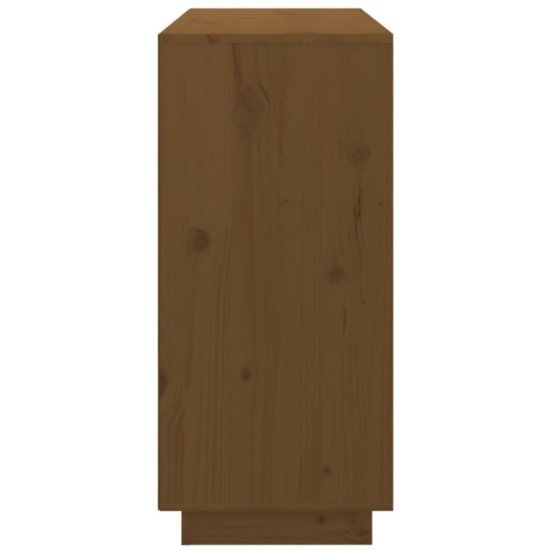 vidaXL Komoda medovo-hnedá 111x34x75 cm masívne borovicové drevo