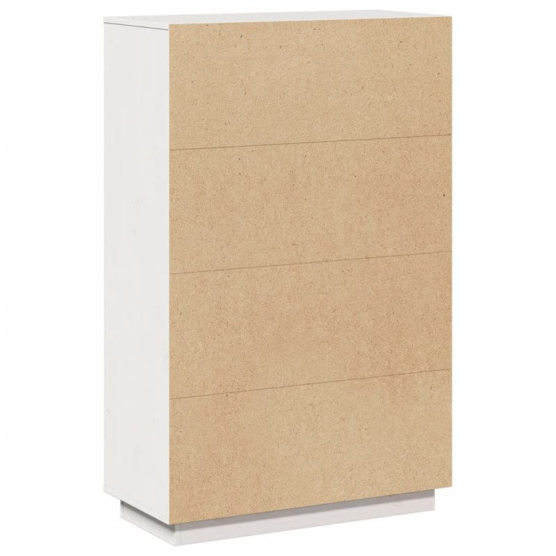 vidaXL Vysoká skrinka biela 74x35x117 cm masívna borovica