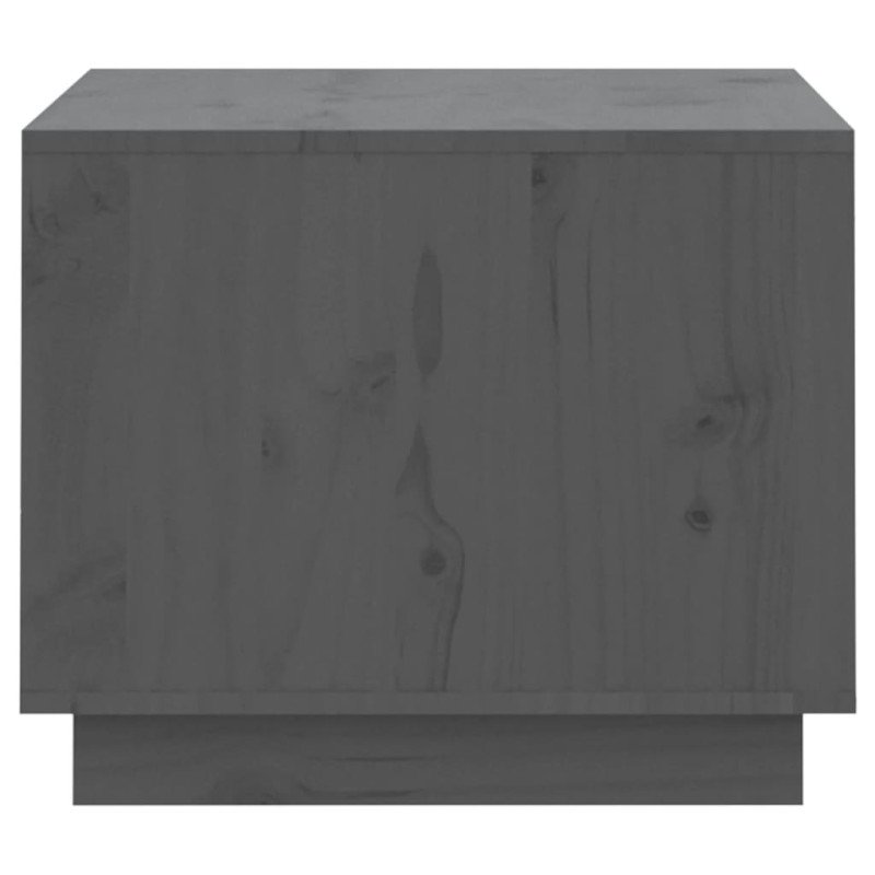 vidaXL Konferenčný stolík sivý 120x50x40,5 cm borovicový masív
