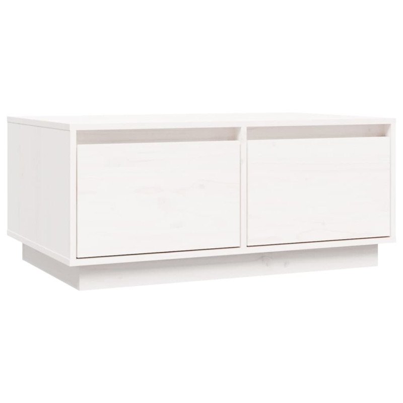 vidaXL Konferenčný stolík biely 80x50x35 cm borovicový masív