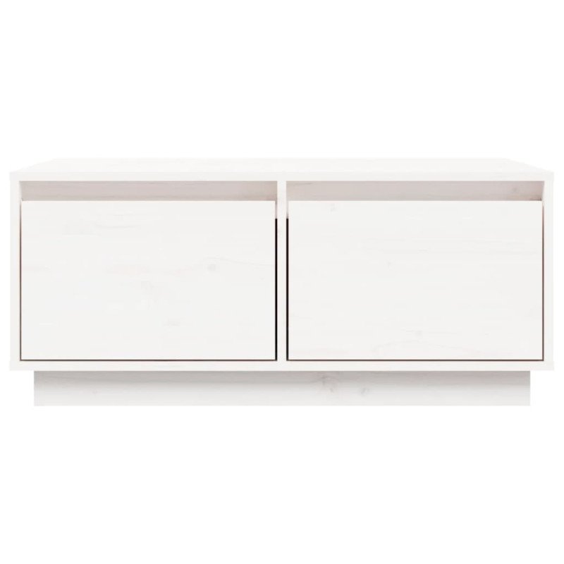 vidaXL Konferenčný stolík biely 80x50x35 cm borovicový masív