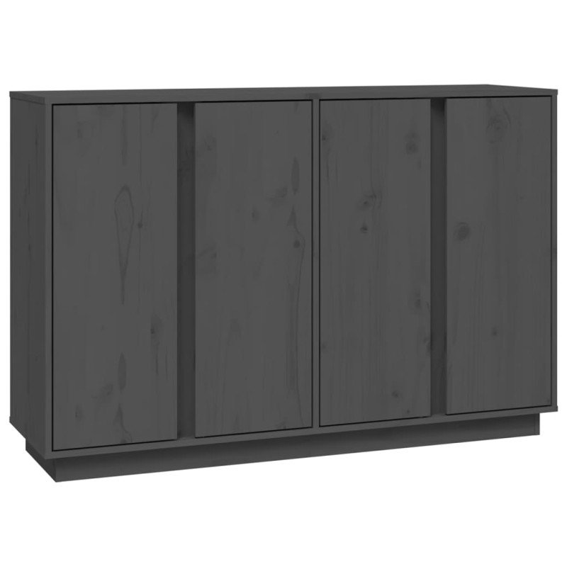 vidaXL Komoda sivá 120x35x80 cm borovicový masív