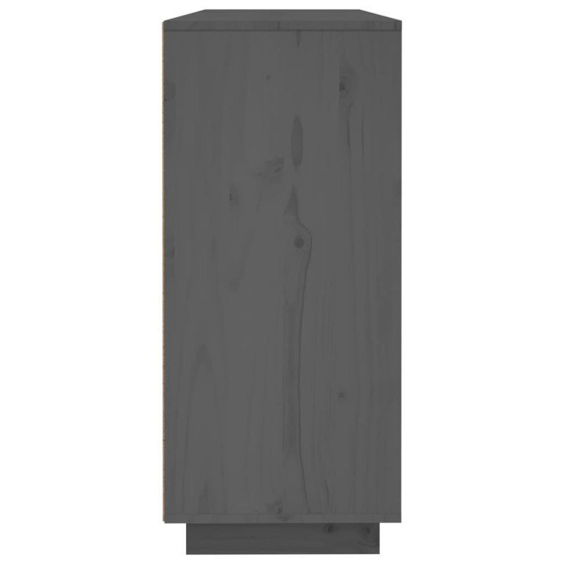 vidaXL Komoda sivá 120x35x80 cm borovicový masív