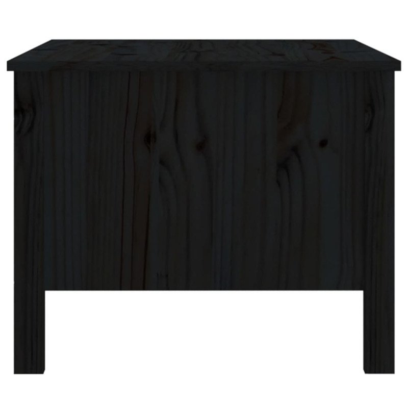 vidaXL Konferenčný stolík čierny 100x50x40 cm borovicový masív