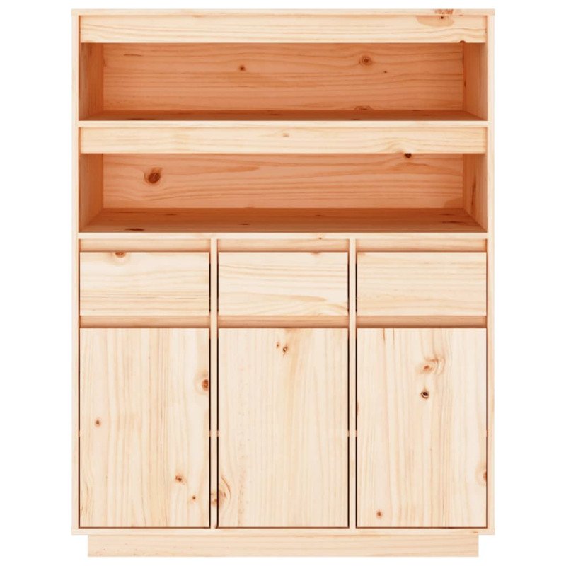 vidaXL Vysoká skrinka 89x40x116,5 cm masívna borovica