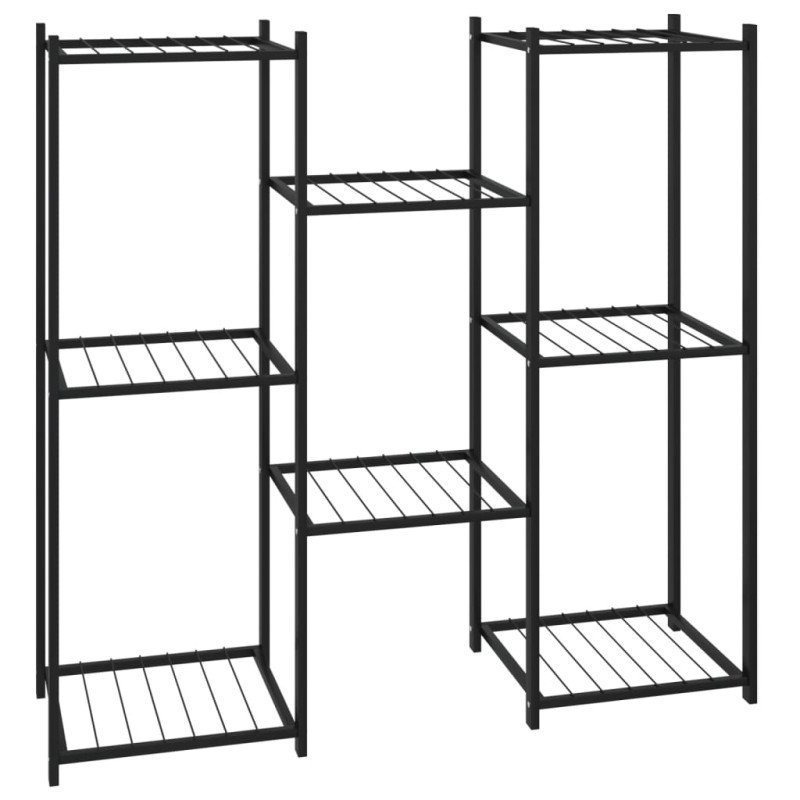 vidaXL Stojan na kvety 83x25x80 cm čierny kovový