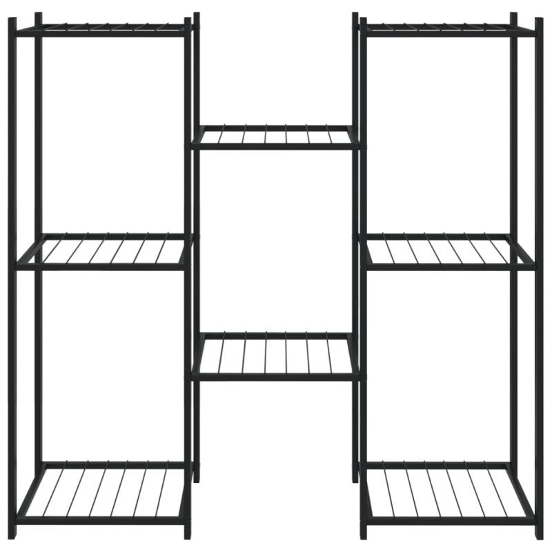 vidaXL Stojan na kvety 83x25x80 cm čierny kovový
