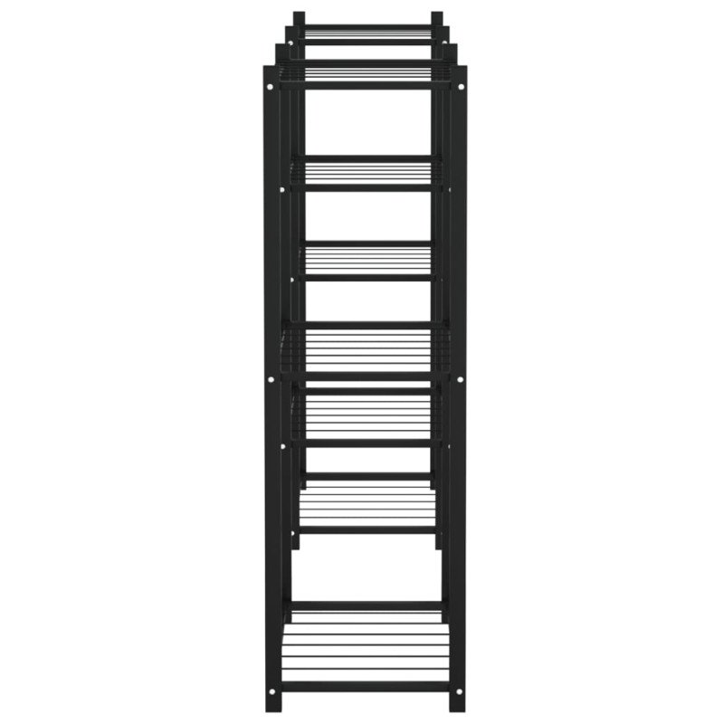vidaXL Stojan na kvety 83x25x80 cm čierny kovový