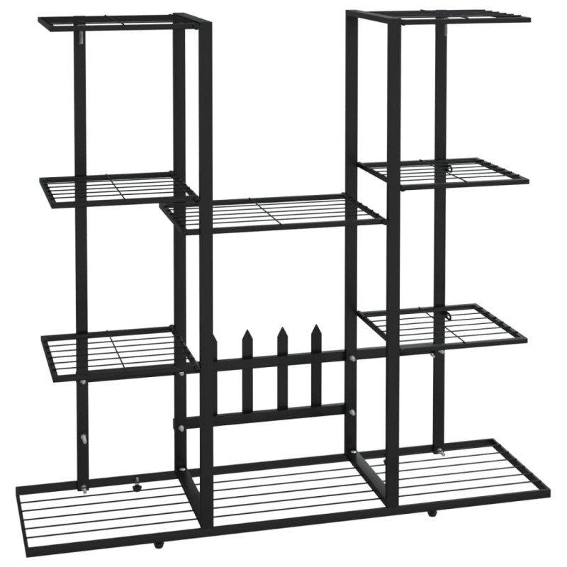 vidaXL Stojan na kvety 94,5x25x89 cm čierny kovový