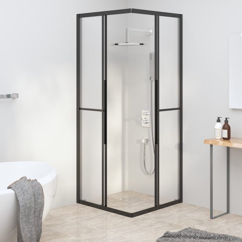 vidaXL Sprchový kút matné ESG 70x70x180 cm čierny