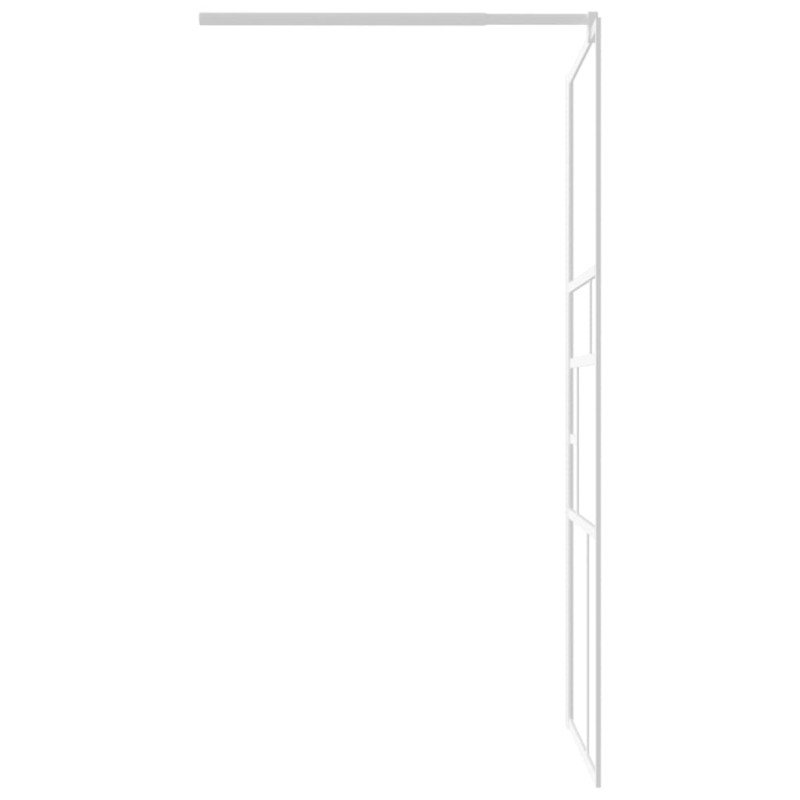 vidaXL Sprchová zástena z ESG skla biela 90x195 cm