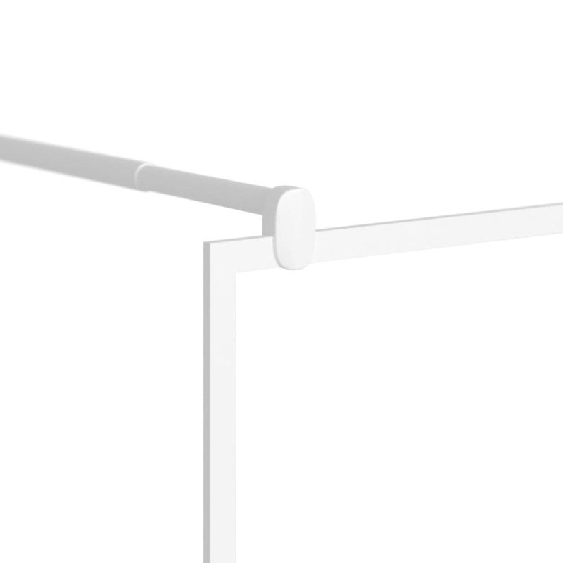 vidaXL Sprchová zástena z ESG skla biela 90x195 cm