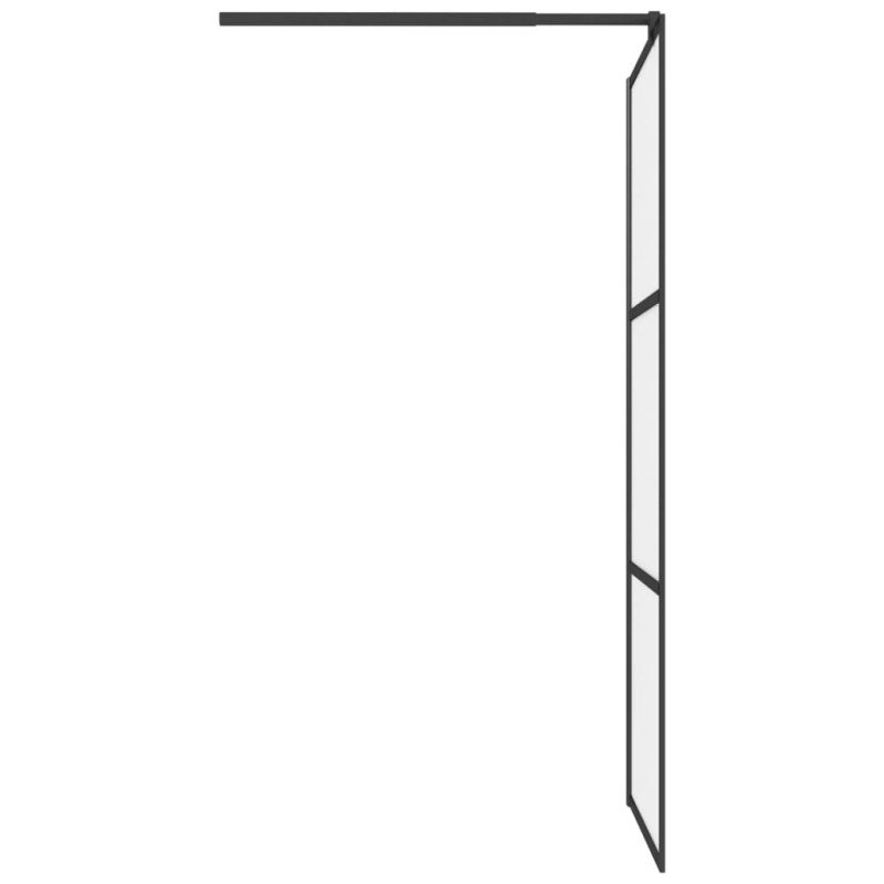 vidaXL Sprchová zástena 80x195 cm matné ESG sklo čierna