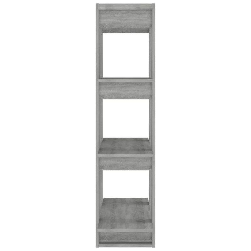 vidaXL Knižnica/deliaca stena sivý dub sonoma 80x30x123,5 cm