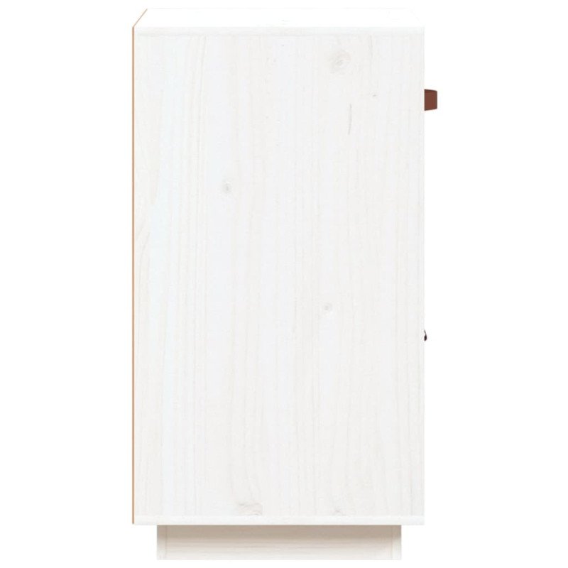 vidaXL Komoda biela 34x40x75 cm borovicový masív
