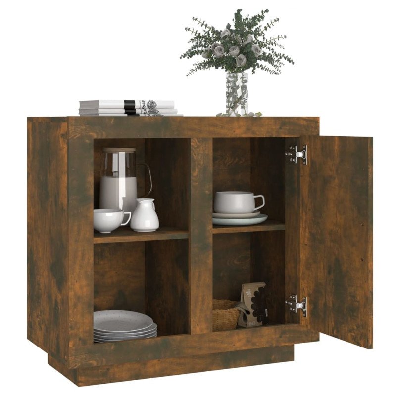 vidaXL Komoda dymový dub 80x40x75 cm