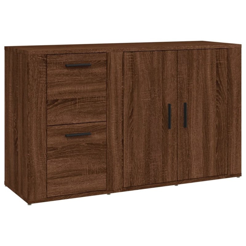 vidaXL Komoda hnedý dub 100x33x59,5 cm spracované drevo