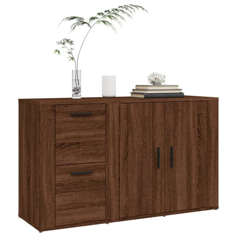 vidaXL Komoda hnedý dub 100x33x59,5 cm spracované drevo