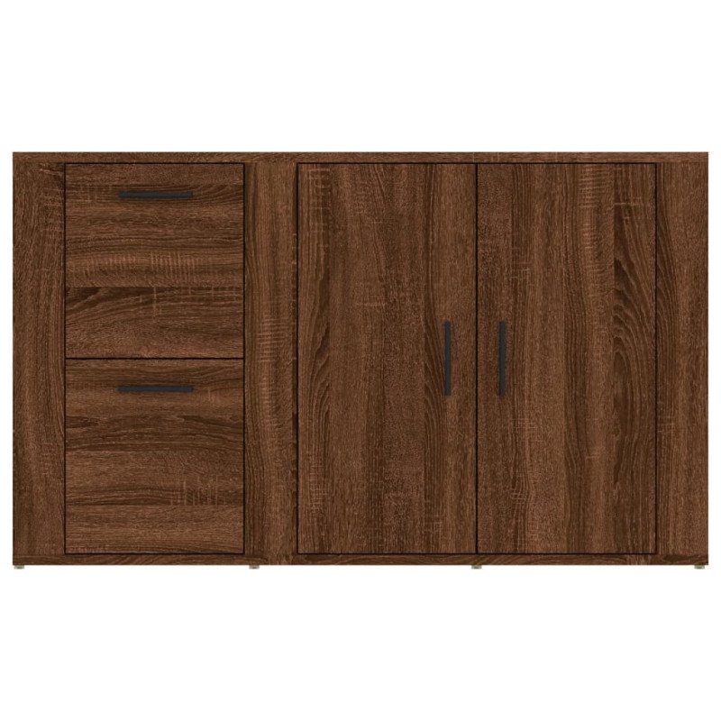 vidaXL Komoda hnedý dub 100x33x59,5 cm spracované drevo