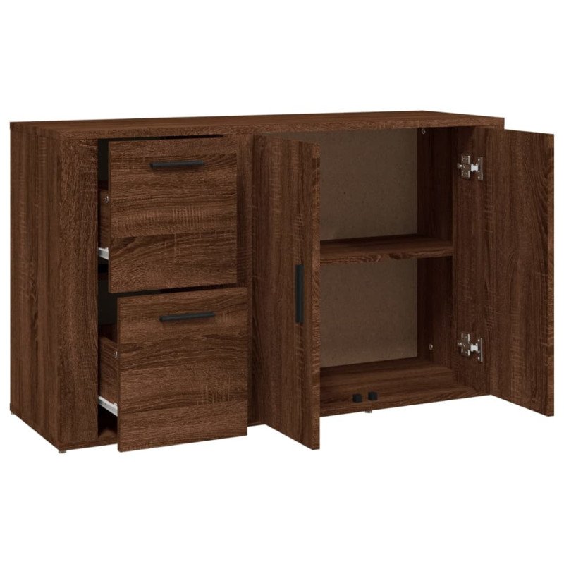 vidaXL Komoda hnedý dub 100x33x59,5 cm spracované drevo