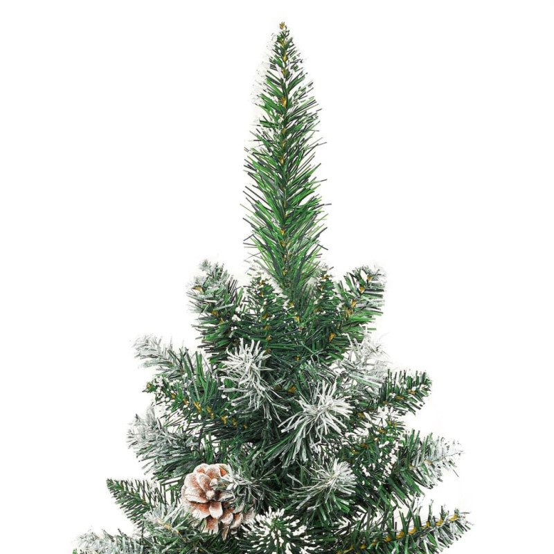 vidaXL Umelý úzky vianočný stromček s podstavcom 210 cm PVC