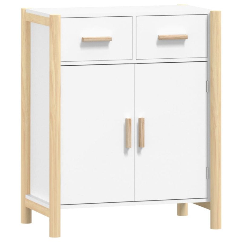 vidaXL Komoda biela 62x38x75 cm spracované drevo