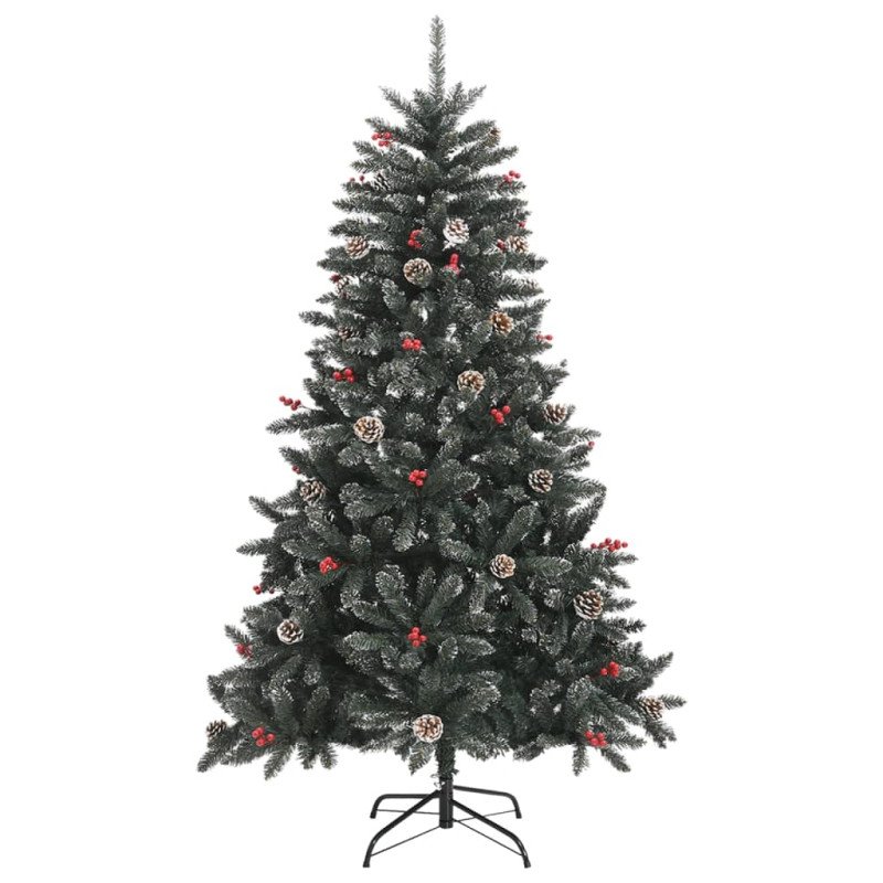 vidaXL Umelý vianočný stromček s podstavcom zelený 120 cm PVC
