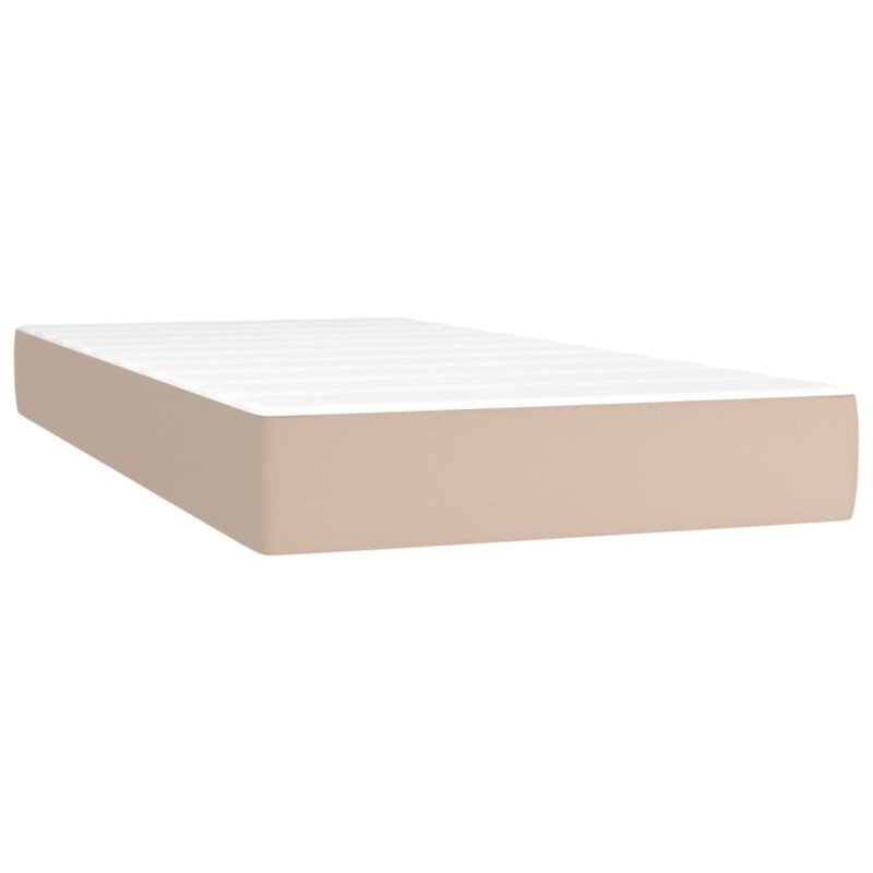 vidaXL Matrac s taštičkovými pružinami kávový 80x200x20 cm unelá koža