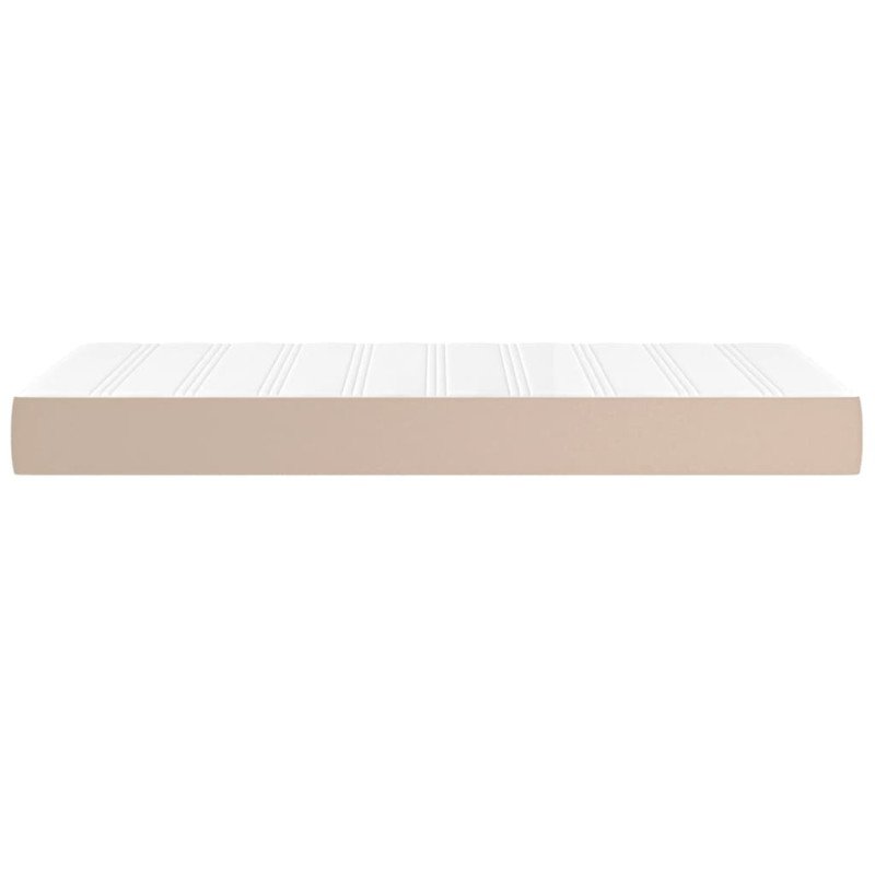 vidaXL Matrac s taštičkovými pružinami kávový 80x200x20 cm unelá koža