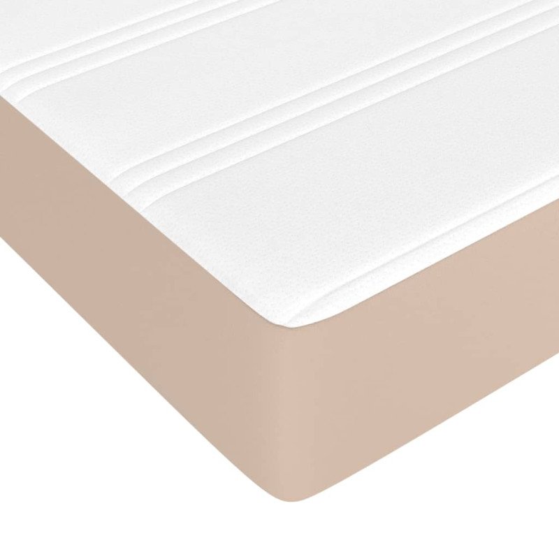 vidaXL Matrac s taštičkovými pružinami kávový 80x200x20 cm unelá koža