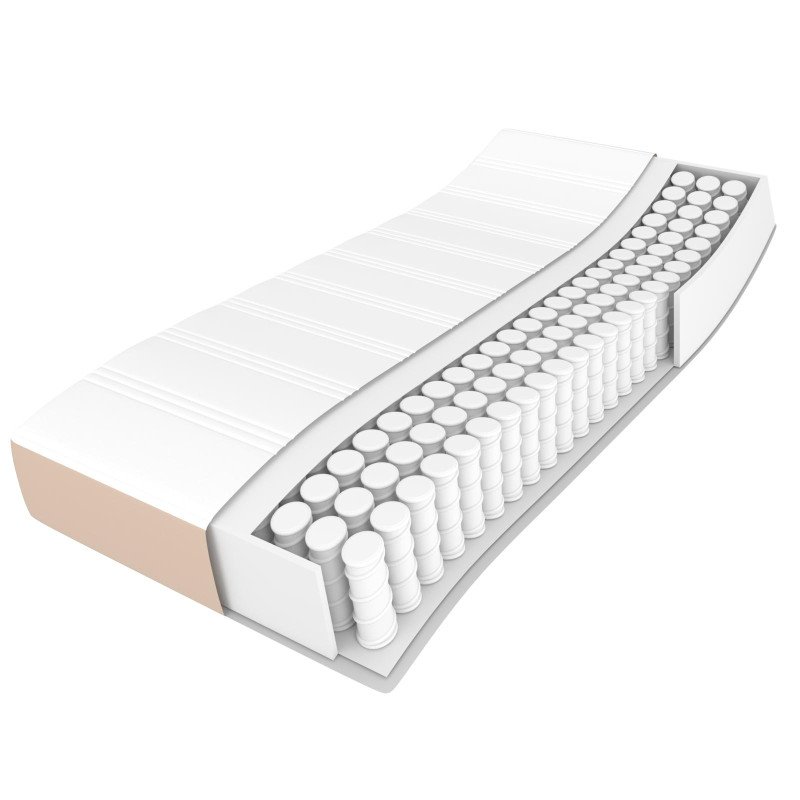 vidaXL Matrac s taštičkovými pružinami kávový 80x200x20 cm unelá koža