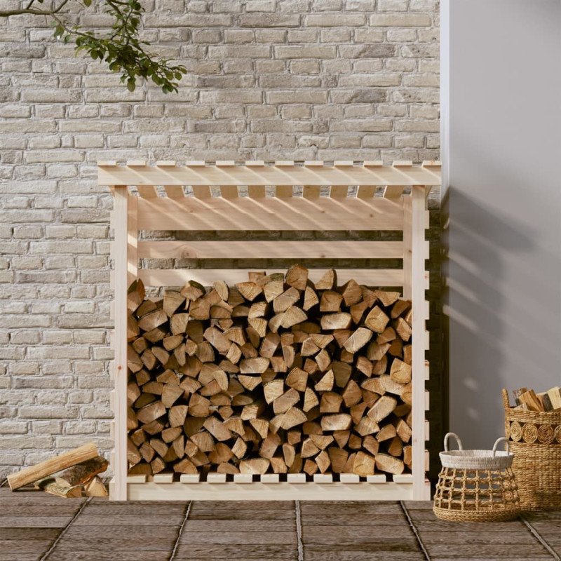 vidaXL Stojan na palivové drevo 108x73x108 cm masívna borovica