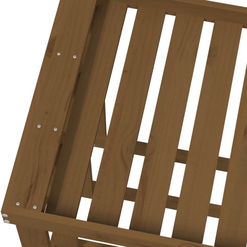 vidaXL Vonkajší držiak na polená medový 108x52x74 cm masívna borovica